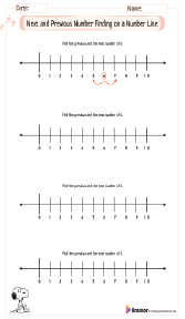 Next and Previous Number Finding on a Number Line