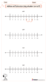 Addition and Subtraction Using a Number Line to 10