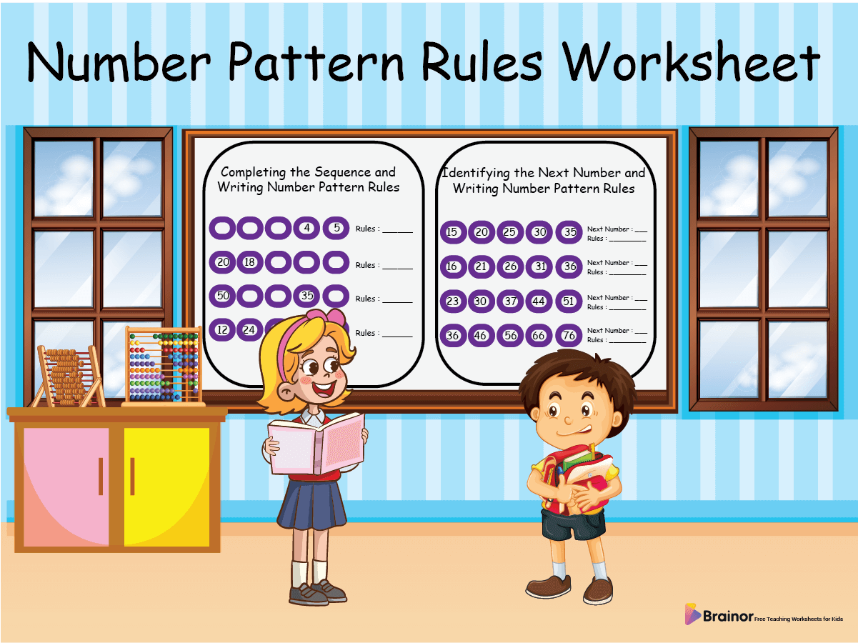 Number Pattern Rules Worksheet