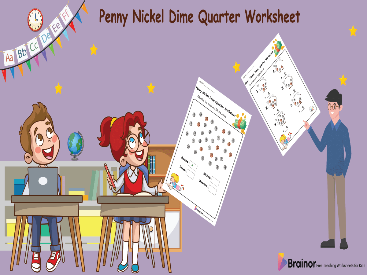 Penny Nickel Dime Quarter Worksheet