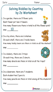 Solving Riddles by Counting by 2s Worksheet