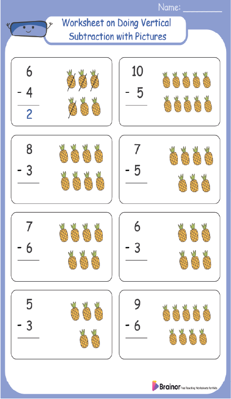 15+ Subtraction with Pictures Worksheets | Free Printable