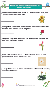 addition and subtraction word problems with pictures