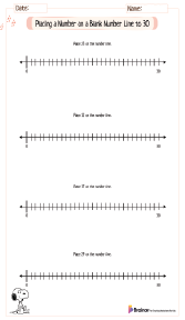 blank number line to 30