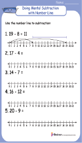 Doing Mental Subtraction with a Number Line