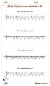 missing numbers on a number line