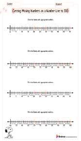 missing numbers on a number line