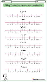 number line addition and subtraction