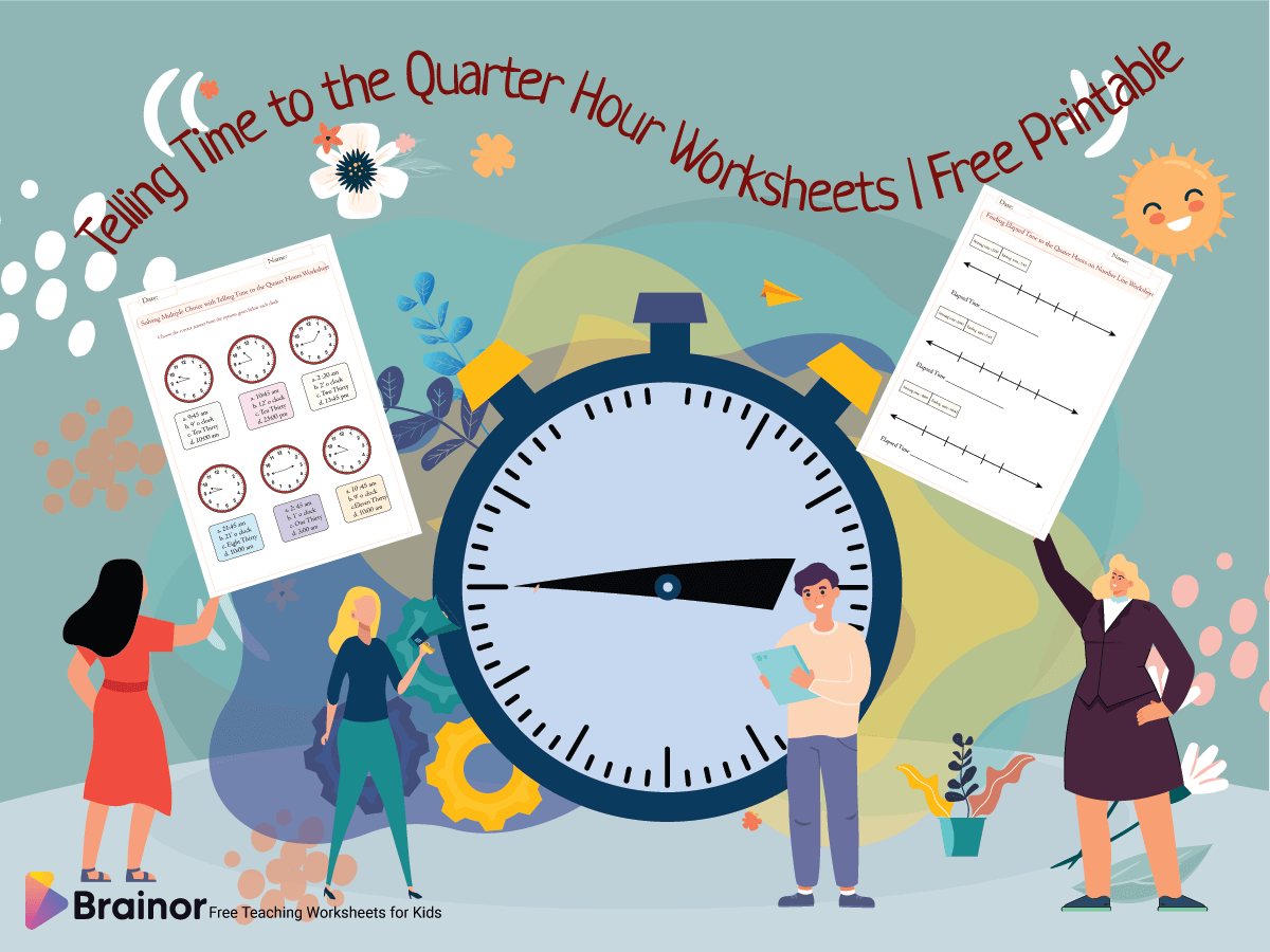 telling time to the quarter hour worksheet overview