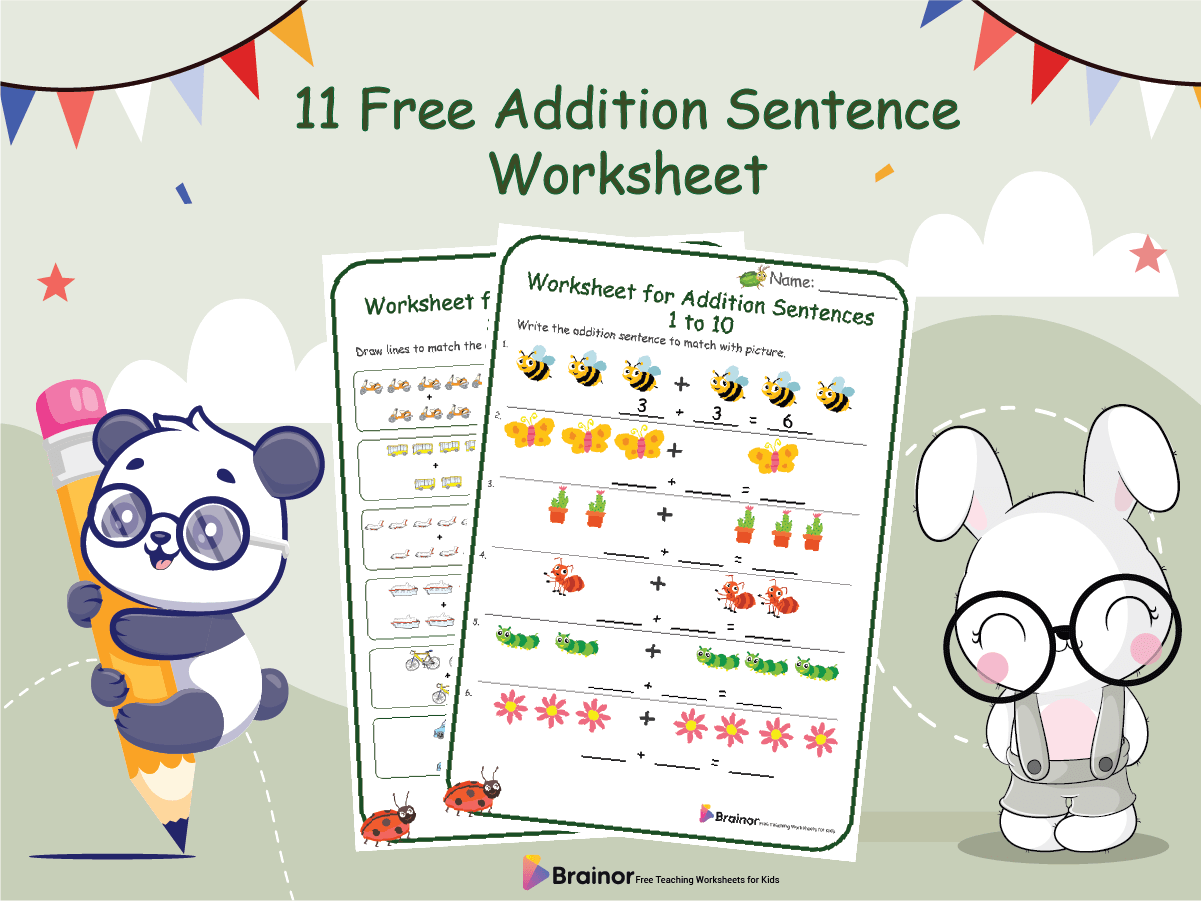 Addition Sentence Worksheet