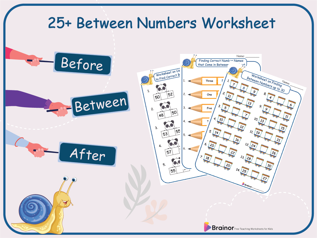 Between numbers worksheet