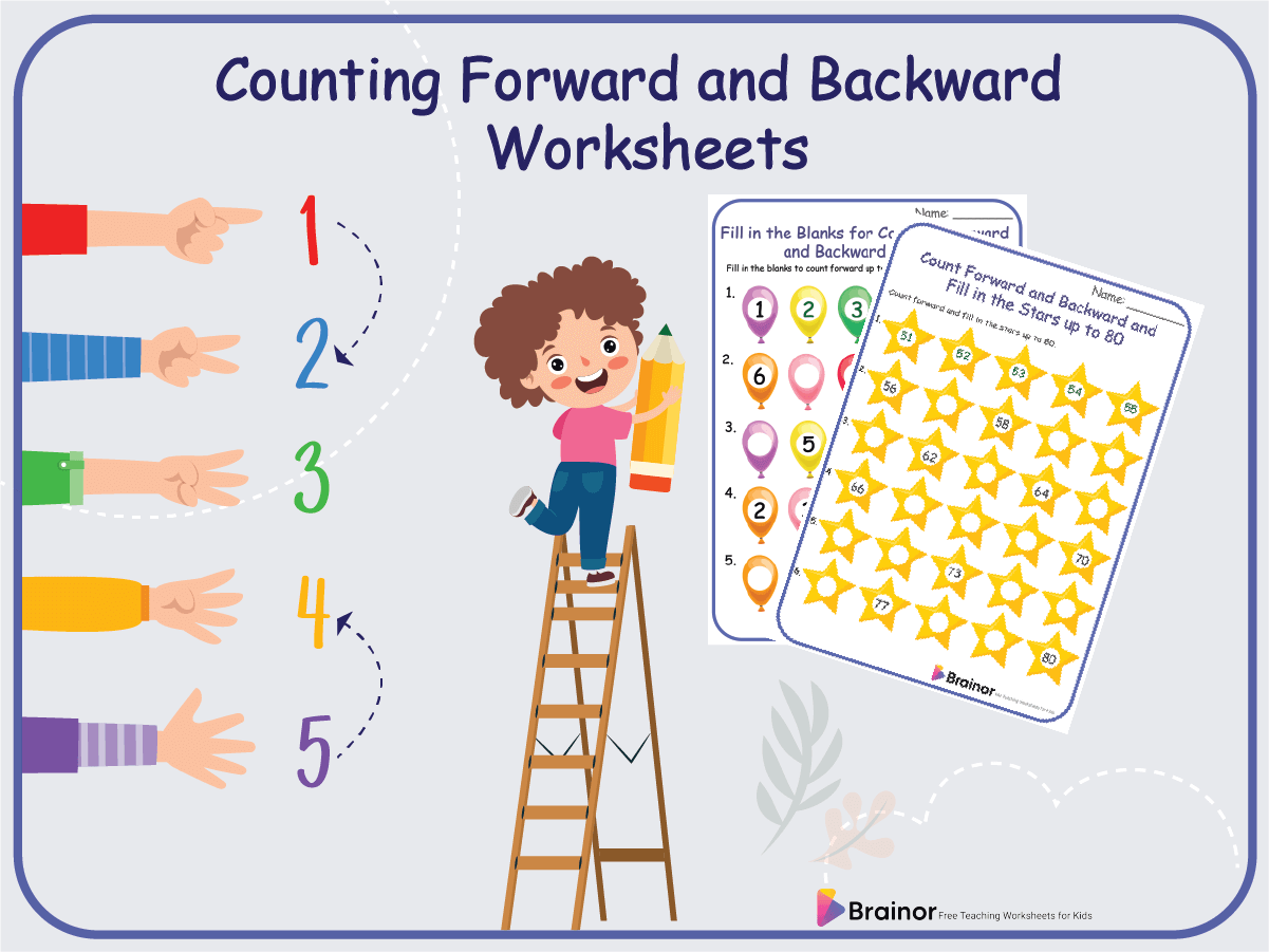 Counting forward and backward worksheets