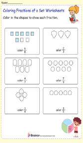 fractions of a set worksheets grade 1