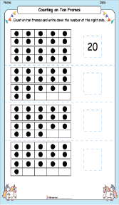 counting worksheets 1-20