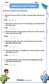 Doubles Facts Word Problems 