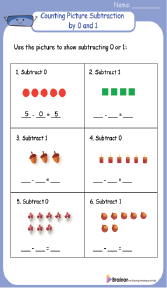 Counting Picture Subtraction by 0 and 1