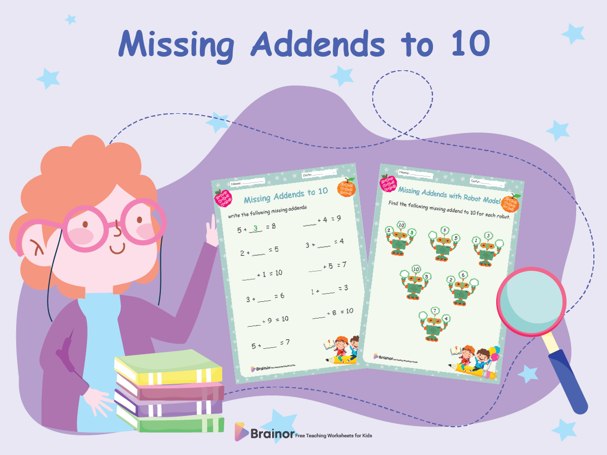 missing addends to 10