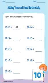Adding Tens and Ones Worksheets