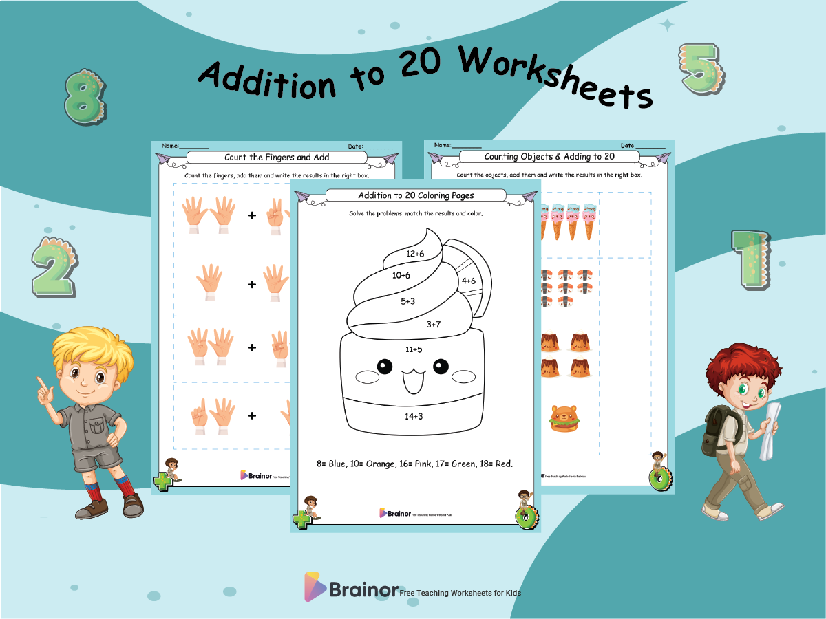 Addition to 20 Worksheets