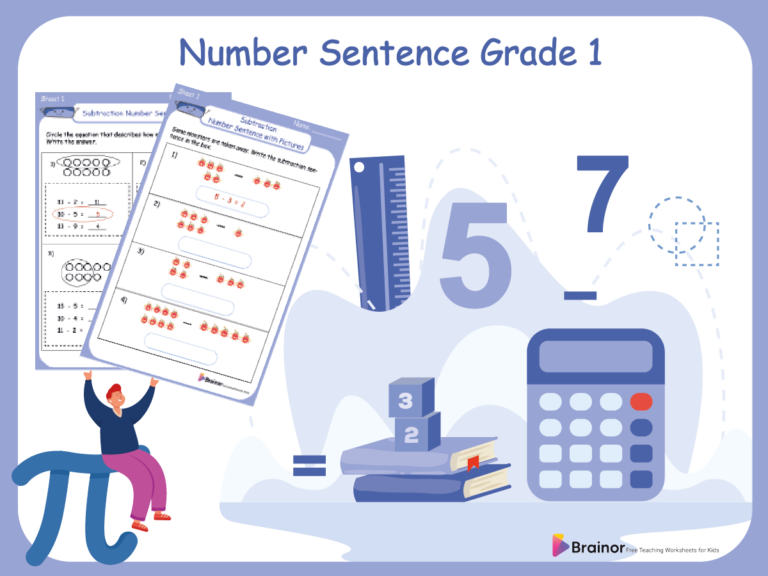 Number Sentence Learning Objectives 15 Free Worksheets on Number Sentence Suitable for Grade 1