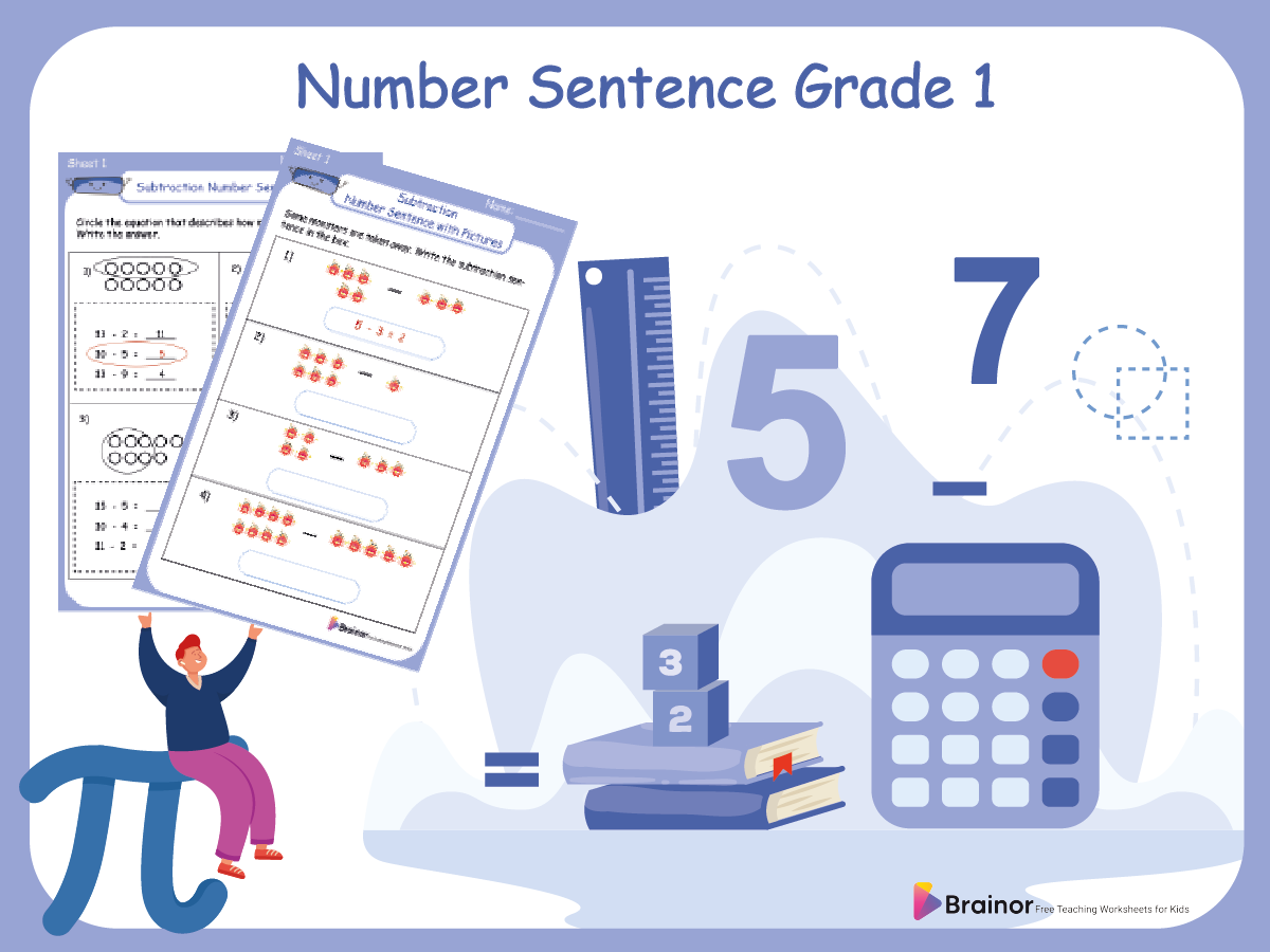 number sentence grade 1 featured image