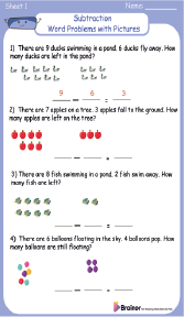 box image 4 subtraction word problems within 10