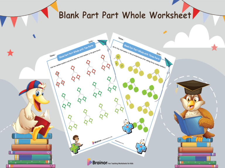 Blank Part Part Whole 12 Free Worksheet | Easily Printables