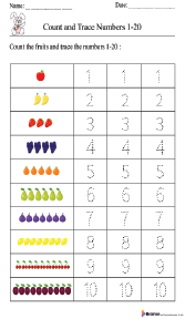Count and Trace Numbers 1-20