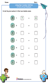 Near Doubles Worksheets
