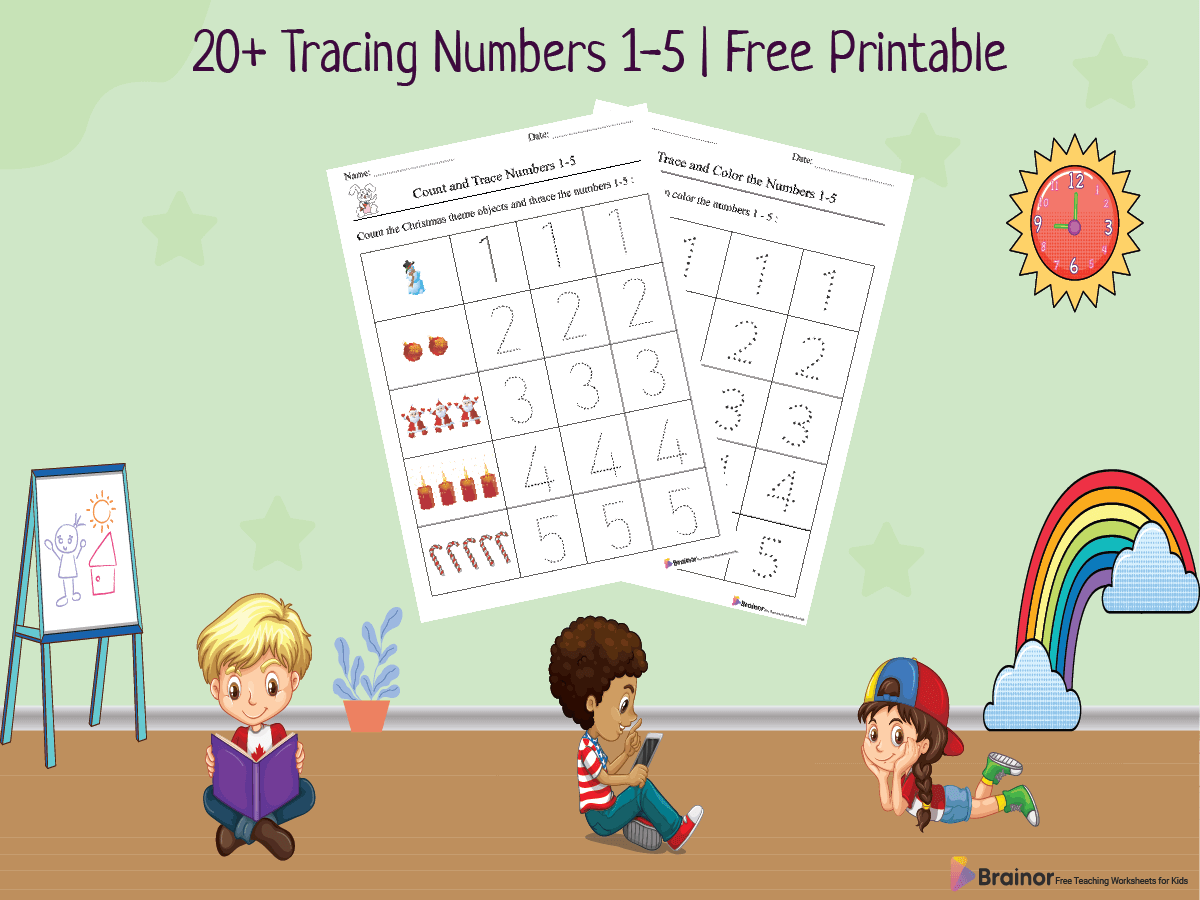 tracing numbers 1-5 - overview